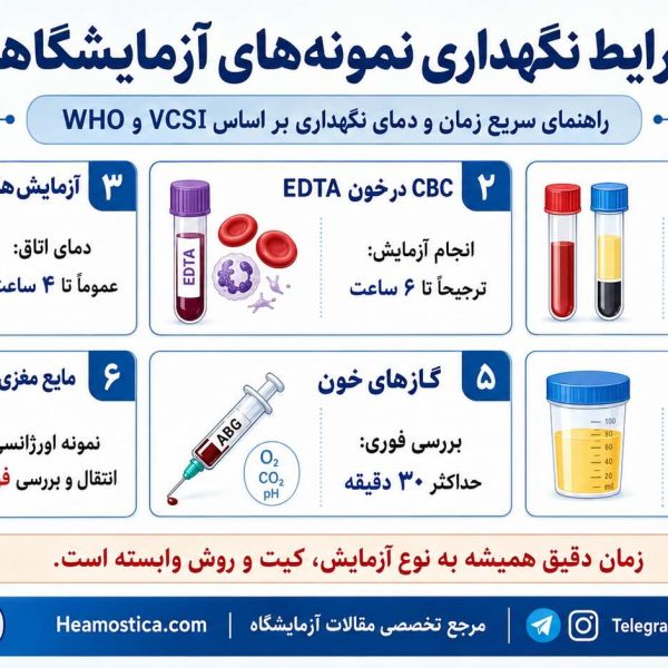 شرايط نكَهدارى نمونه هاى آزمايشكاهى